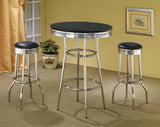 Contemporary Round Bar Table and Chrome