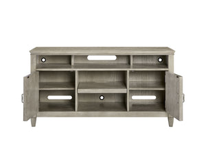 Newport 54" TV Console - Handcrafted Sand Finish with Cable Management & Soundbar Shelf, Fully Assembled