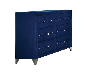 Dante Glam Dresser Blue Velvet (Polyester Fabric ##) 24225-ACME