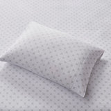 Oversized Flannel Casual 100% Cotton Flannel Oversized Sheet Set in Grey Petals
