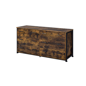 Juvanth Industrial Dresser Oak & Black Finish 24265-ACME