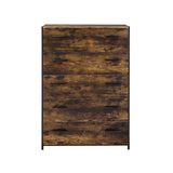 Juvanth Industrial Chest Oak & Black Finish 24266-ACME