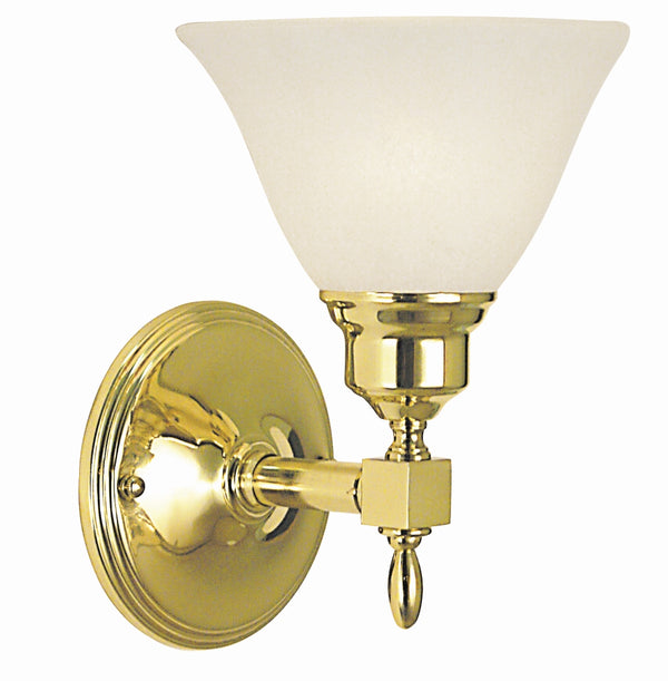 1-Light Polished Brass Taylor Sconce