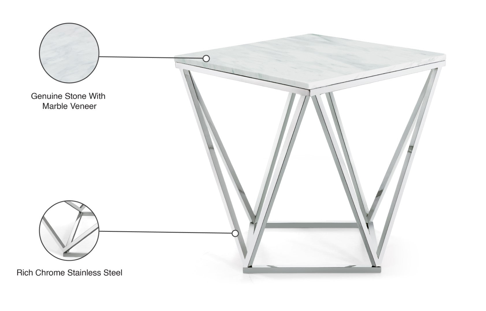 Skyler Contemporary End Table - Thumbnail 4