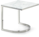 Copley Stone Marble Veneer Contemporary End Table