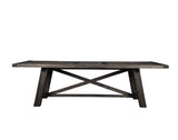 Alpine Furniture Newberry Extension Dining Table, Salvaged Grey 1468-22 Salvaged Grey Acacia Solids 39.5 x 83-103 x 30