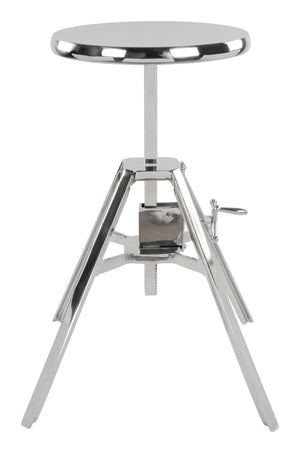 Zuo Modern Mercy Iron, MDF, Aluminum Modern Commercial Grade Stool Silver Iron, MDF, Aluminum