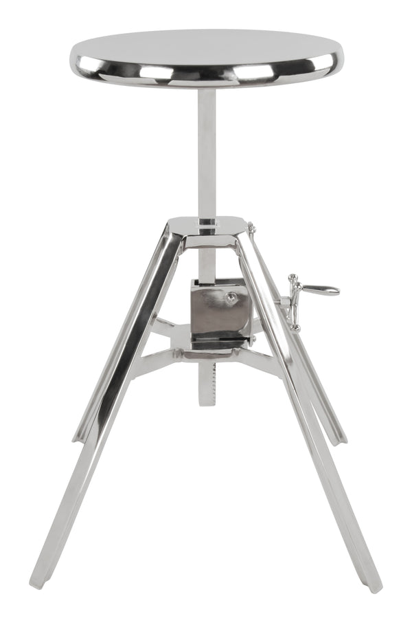 Zuo Modern Mercy Iron, MDF, Aluminum Modern Commercial Grade Stool Silver Iron, MDF, Aluminum