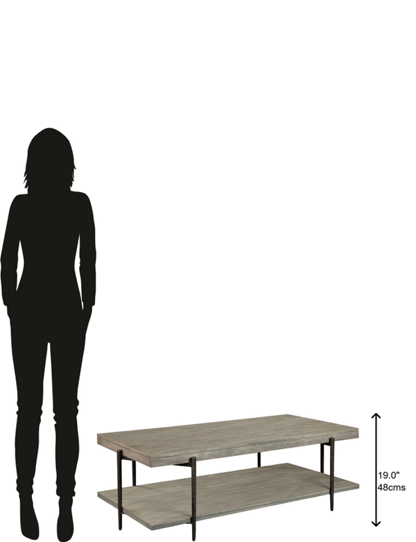 Hekman Furniture Bedford Park Gray Rectangle Coffee Table With Shelf 24901