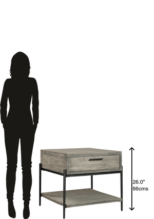 Hekman Furniture Bedford Park Gray End Table With Drawer 24903