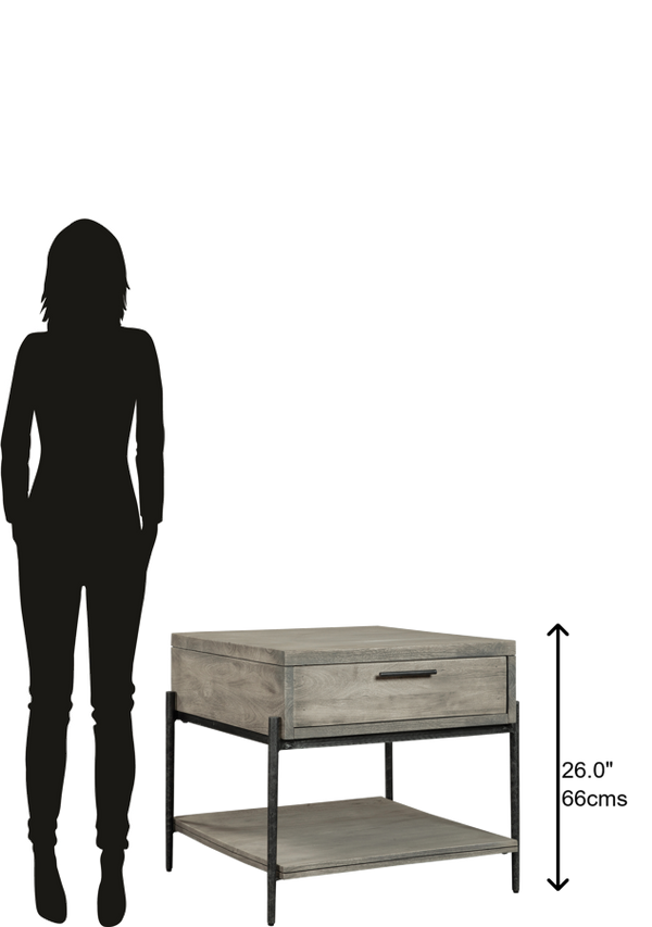 Hekman Furniture Bedford Park Gray End Table With Drawer 24903