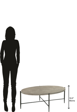 Hekman Furniture Bedford Park Gray Oval Coffee Table 24912