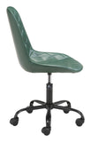 Zuo Modern Ceannaire 100% Polyurethane, Plywood, Steel Modern Commercial Grade Office Chair Green, Black 100% Polyurethane, Plywood, Steel