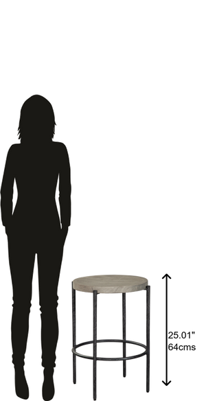 Hekman Furniture Bedford Park Gray Counter Stool/Forged Legs 24929