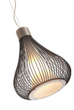 HomeRoots Black Wire Teardrop Ceiling Lamp 249370-HOMEROOTS 249370