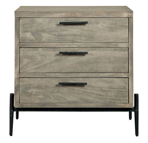 Hekman Furniture Bedford Park Gray Three Drawer Nightstand 24963
