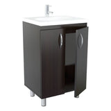 HomeRoots Modern Espresso Color Vanity And Sink 249853-HOMEROOTS 249853