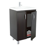 HomeRoots Modern Espresso Color Vanity And Sink 249853-HOMEROOTS 249853