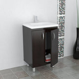 HomeRoots Modern Espresso Color Vanity And Sink 249853-HOMEROOTS 249853