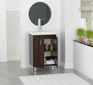 HomeRoots Modern Espresso Color Vanity And Sink 249853-HOMEROOTS 249853