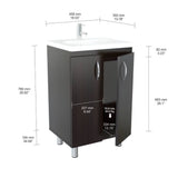 HomeRoots Modern Espresso Color Vanity And Sink 249853-HOMEROOTS 249853