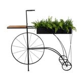 Sagebrook Home Contemporary Metal/wood, Bike Planter, Brown/black 16522 Brown/black Iron