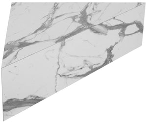 Aritzia Faux Marble / Engineered Wood Contemporary White Faux Marble Coffee Table - 36" W x 36" D x 16.5" H