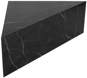 Aritzia Faux Marble / Engineered Wood Contemporary Black Faux Marble Coffee Table - 36" W x 36" D x 16.5" H