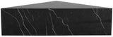 Aritzia Faux Marble / Engineered Wood Contemporary Black Faux Marble Coffee Table - 36" W x 36" D x 16.5" H