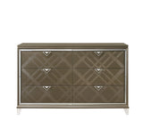 Skylar Glam/Contemporary Dresser Wood Frame] Dark Champagne (Majestic Gold) 25325-ACME