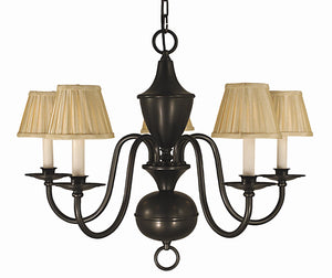 5-Light Mahogany Bronze Jamestown Dining Chandelier