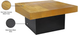 Palladium Iron Contemporary Gold Coffee Table - 32" W x 32" D x 16.5" H
