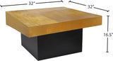 Palladium Iron Contemporary Gold Coffee Table - 32" W x 32" D x 16.5" H