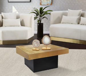 Palladium Iron Contemporary Gold Coffee Table - 32" W x 32" D x 16.5" H