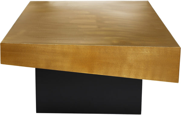 Palladium Iron Contemporary Gold Coffee Table - 32" W x 32" D x 16.5" H