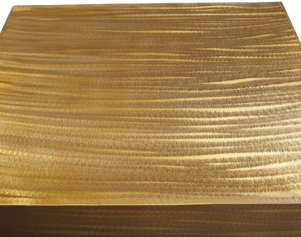 Palladium Iron Contemporary Gold Coffee Table - 32" W x 32" D x 16.5" H