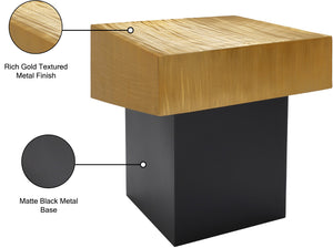 Palladium Iron Contemporary Gold End Table - 18" W x 18" D x 20" H