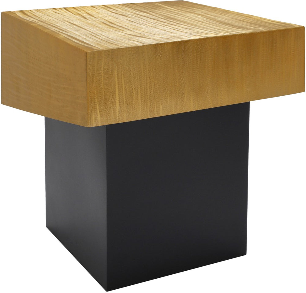 Palladium Iron Contemporary Gold End Table - 18" W x 18" D x 20" H