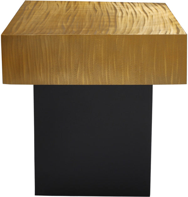 Palladium Iron Contemporary Gold End Table - 18" W x 18" D x 20" H