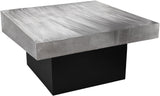 Palladium Iron Contemporary Silver Coffee Table - 32" W x 32" D x 16.5" H