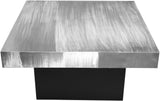 Palladium Iron Contemporary Silver Coffee Table - 32" W x 32" D x 16.5" H