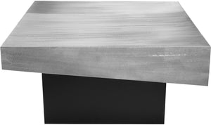 Palladium Iron Contemporary Silver Coffee Table - 32" W x 32" D x 16.5" H