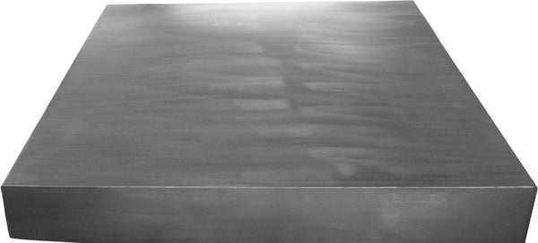 Palladium Iron Contemporary Silver Coffee Table - 32" W x 32" D x 16.5" H