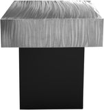 Palladium Iron Contemporary Silver End Table - 18" W x 18" D x 20" H
