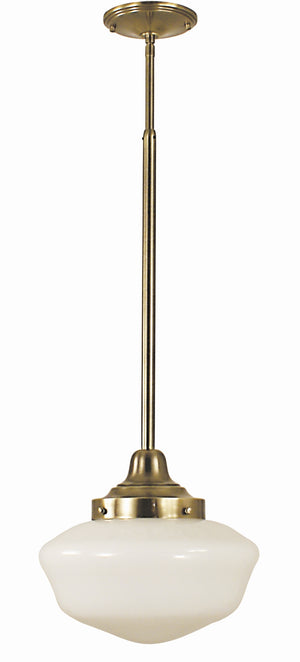1-Light Antique Brass Taylor Pendant