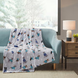 Beautyrest Oversized Plush Casual 100% Polyester Printed Microlight Oversized Heated Throw BR54-1156
