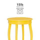 Yellow Round Table With Shelf