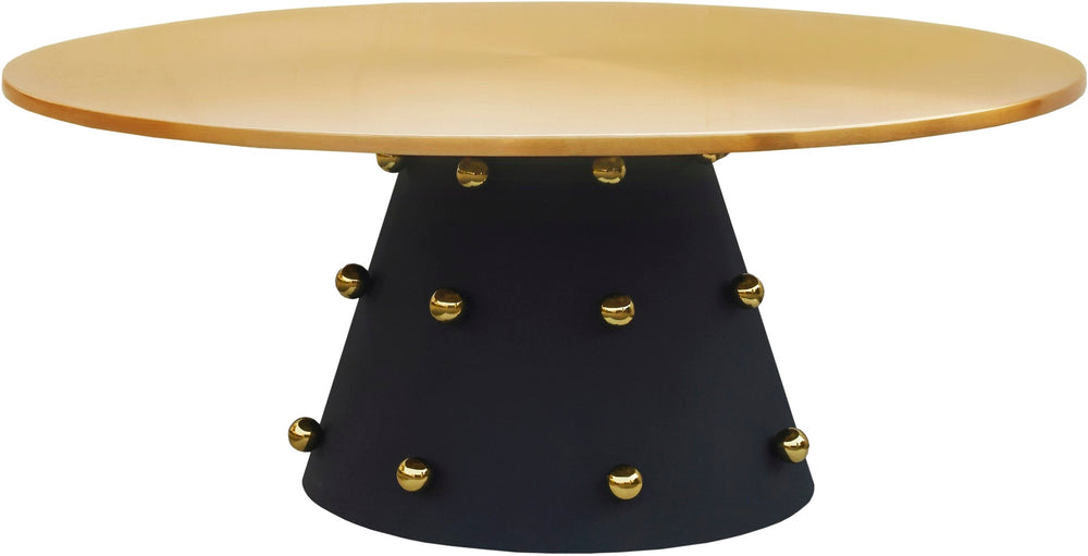 Raven Iron Contemporary Black / Gold Coffee Table - 36" W x 36" D x 16" H