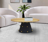 Raven Iron Contemporary Black / Gold Coffee Table - 36" W x 36" D x 16" H