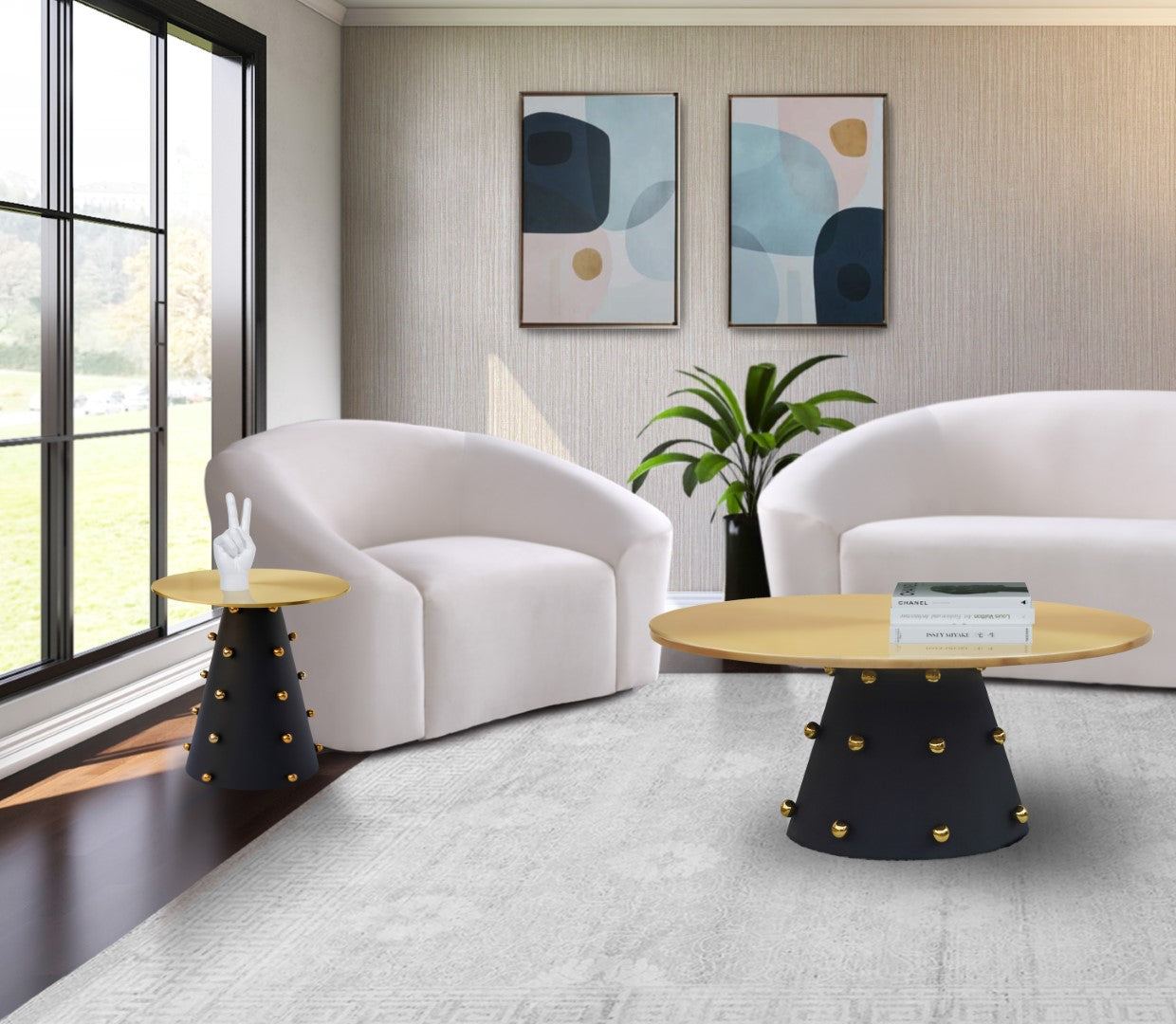 Raven Contemporary Coffee Table - Thumbnail 2